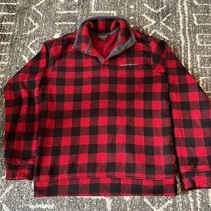 Eddie Bauer Flannel style quarter button up, size M